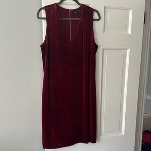 Elegant Burgundy Velvet Dress